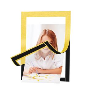 磁性展示贴磁力贴照片墙奖状墙贴磁贴黑板海报墙面作品展示框营业执照套证书A4展示相框儿童教师课程表广告框