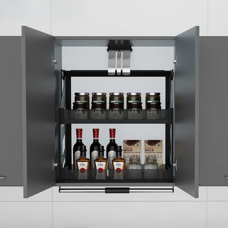 批发智能电动吊柜升降拉篮厨房橱柜垂直下拉式调味拉篮上下缓冲置,家装主材,智能拉篮,淘宝优惠券,粉丝福利购,淘宝优惠卷