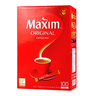 Maxim麦馨咖啡粉原味摩卡独立包装100条三合一韩国进口速溶饮料