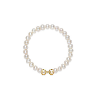 京润珍珠韵意 S925银淡水珍珠手链5-6mm白色近圆形精致感手链P