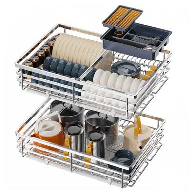 浅拉篮350400深500橱柜800碗篮