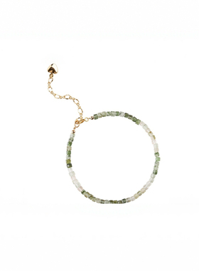 人造绿发晶极细小众高级感手链