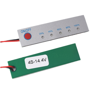 磷酸铁锂电量显示板指示板四串14.4V 电池电量显示带开关五级指示