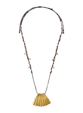 MONSECRET 2026春季新款经典棕榈叶项链休闲简约毛衣链配饰