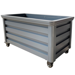 户外可移动花箱铝合金庭院种植箱带滑轮花槽万向轮大花盆简约定制