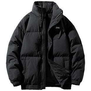 Jeep吉普羽绒服男款冬季2025新款加厚保暖面包服外套情侣款棉衣