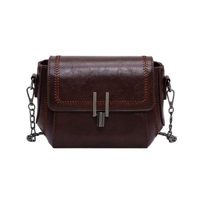 时尚百搭叉子扣链条方包