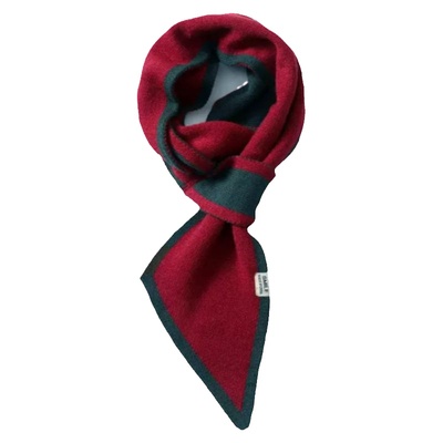 复古针织小围巾女2024冬季高级感保暖韩版加厚双面护颈围脖套懒人