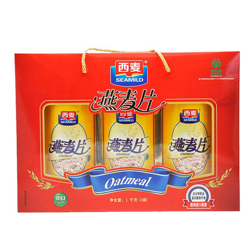 燕麦片礼盒装1000g即食冲饮孕妇