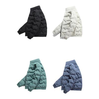 2024新款冬季高尔夫服装加绒立领男款羽绒服保暖鹅绒面包服束腰