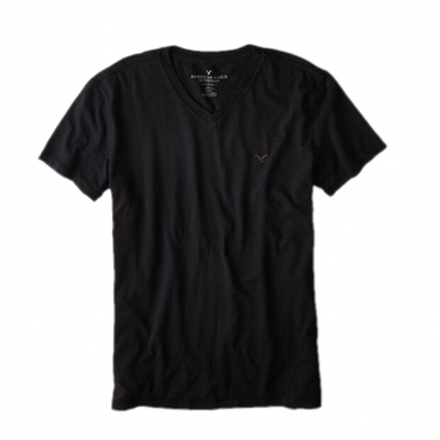 美国男士纯棉短袖打底衫V领T恤