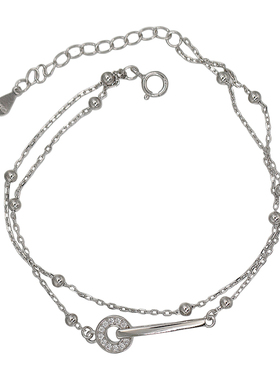 小Z优品女生925银气质双层手链