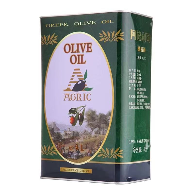 阿格利司希腊原装进口纯橄榄油4000ml*2桶健康食用油家庭烹饪专用