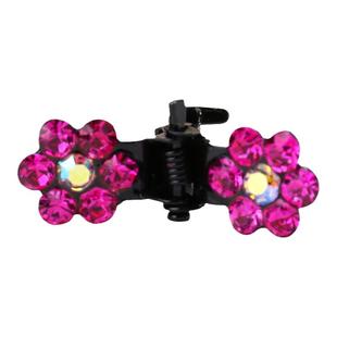 可爱梅花水钻小发抓夹儿童宝宝盘发装饰小号金属发夹发卡头饰品女