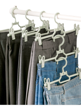 茶花塑料家用裤架无痕汉服夹子