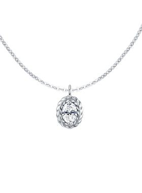 sanswood森吾《穗晨》蛋形莫桑石麦穗项链女 百搭轻奢气质锁骨链