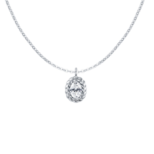 sanswood森吾《穗晨》蛋形莫桑石麦穗项链女 百搭轻奢气质锁骨链