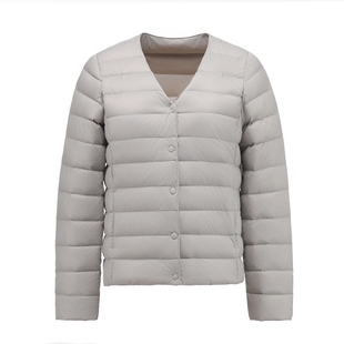 帆泊轻薄排骨羽绒服女2025新款短款圆领内胆休闲内穿轻便百搭外套
