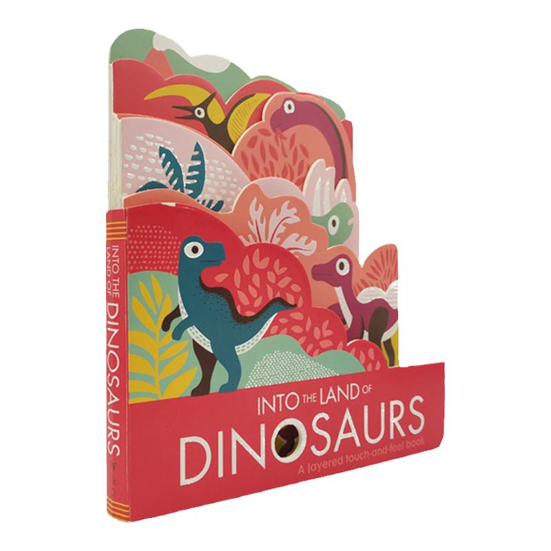 恐龙岛 Into The Land Of Dinosaurs 缕空纸板书 韵文押韵绘本故事书 幼儿动物认识启蒙 英文原版 3-6岁儿童读物 英文原版英语书籍