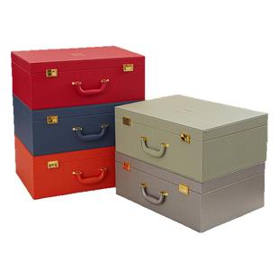 鹅绒被蚕丝被木箱四件套手提皮革木质收纳箱礼品包装盒可定制