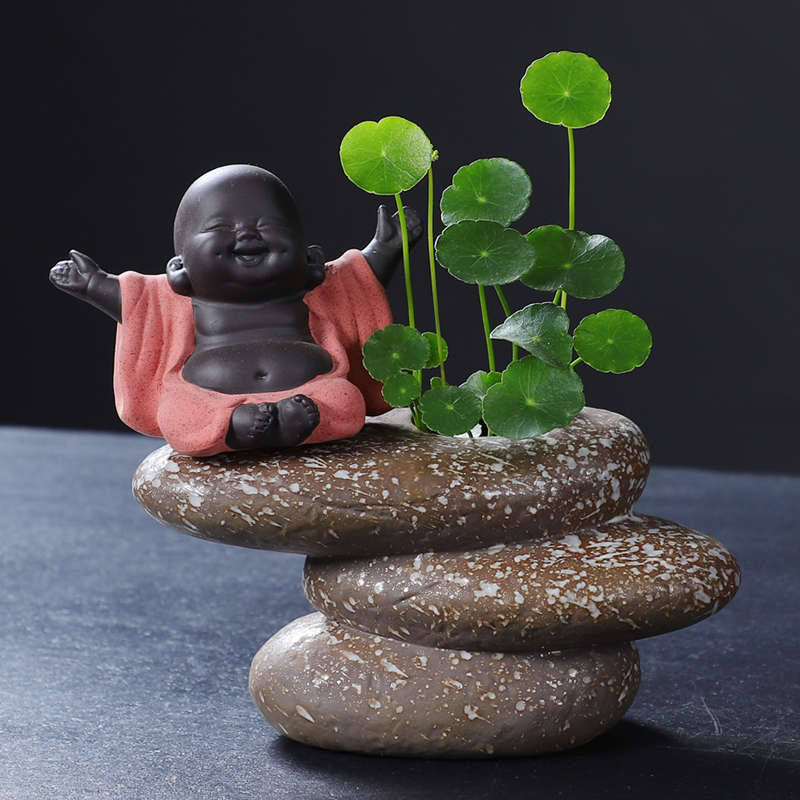 个性创意小花盆水培容器器皿陶瓷盆装饰品小摆件客厅插花鱼缸造景