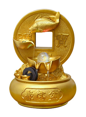 假山流水生财摆件循环水景