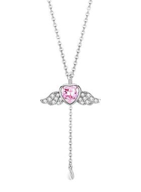 Names.sS925银丘比特之心项链