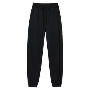 2025新款运动裤女春秋冬高个子加厚卫裤白色宽松束脚休闲加长裤子