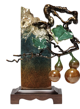 福禄临门全铜葫芦摆件送礼开业