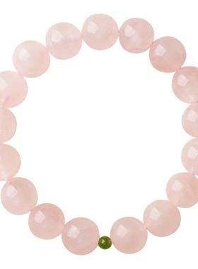 粉水晶手链女款纯天然粉色水晶