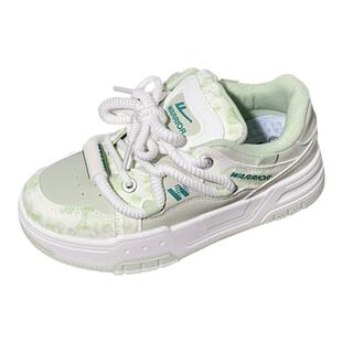 回力抹茶绿厚底小白鞋女春季新款百搭鞋子ins潮小众女鞋休闲板鞋