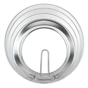 霜山304不锈钢锅盖炒锅多用钢化玻璃自立手柄阶梯盖汤锅通用盖子