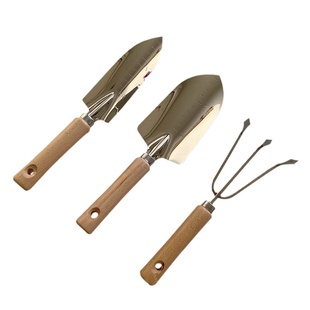 木柄不锈钢小铲子刻度三尺耙铁锹铁铲栽种花挖土小号园艺工具