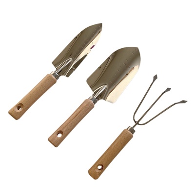 木柄不锈钢铲子刻度三尺铁锹小号