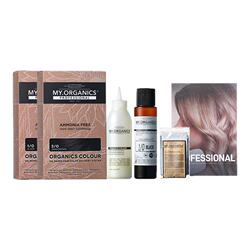 myorganics有机染发膏珍珠黑巧焦糖暖棕补色盖白发植物进口染发剂