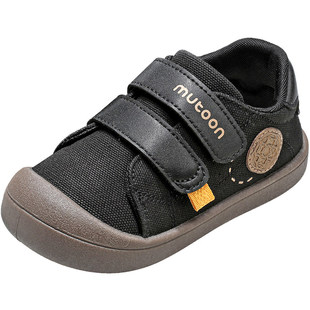 牧童童鞋学步鞋春秋男童帆布鞋软底防撞双魔术贴幼儿园室内鞋女童