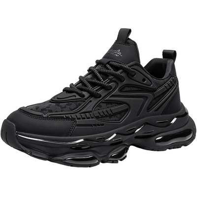 黑武士男鞋冬季加绒老爹鞋2025新款软底黑色运动鞋加厚保暖二棉鞋