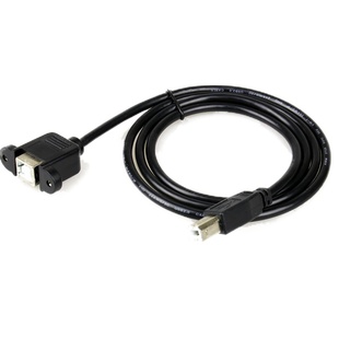 纯铜USB延长线带耳朵 机柜固定 USB打印机数据线延长 方口公转母