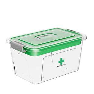 药箱家庭装家用手提大容量储药箱医疗箱药物透明分类收纳整理箱子