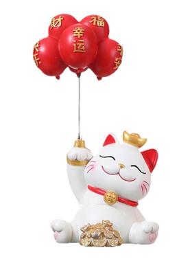招财猫托盘摆件家居装饰品