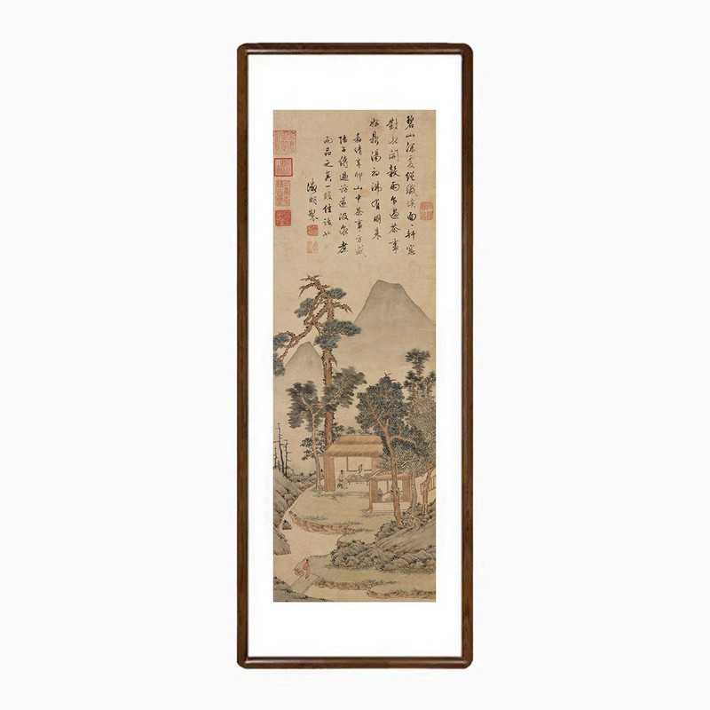 文征明品茶图新中式山水挂画