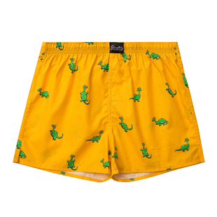 PEEVISH卡通男士阿罗裤宽松情侣内裤纯棉质可爱女居家睡裤短裤衩