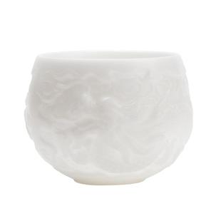 一品仟堂玉瓷茶杯主人杯高档中式个人杯陶瓷白瓷杯单杯品茗杯礼盒