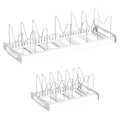 厨房置物架可调节伸缩锅架