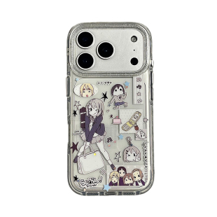日韩动漫卡通轻音少女适用苹果17promax手机壳iphone16pro新款15高级感14创意13女17气囊双层全包防摔保护套