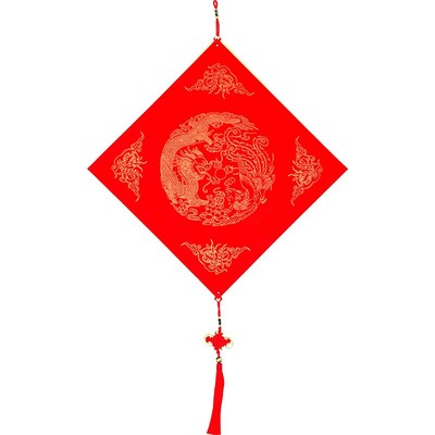 2026加厚蜡染万年红福字红纸斗方