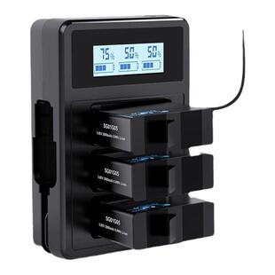 用于GoProHero 8/7/6/5相机电池gopro5电池三通道数显GoPro充电器