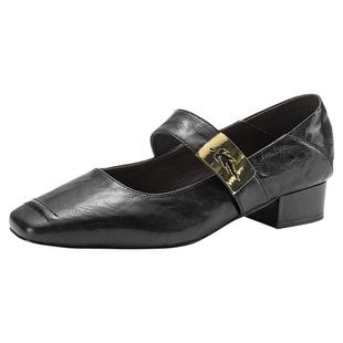 星期六单鞋女款2026新款春季黑色小皮鞋法式玛丽珍女鞋粗跟高跟鞋