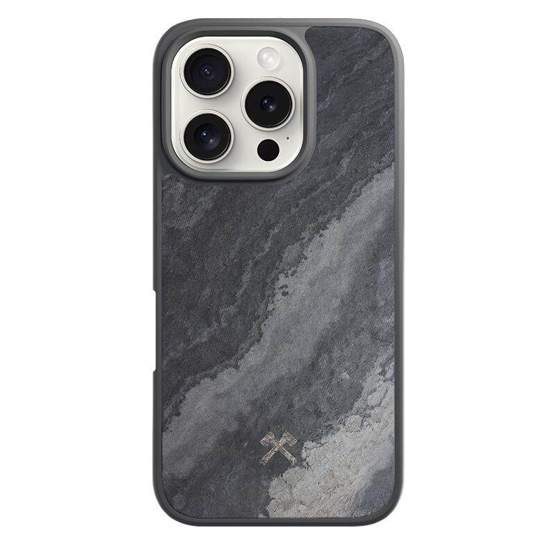 woodcessories适用于苹果iPhone16 pro max手机壳新款16pro石头手机壳magsafe磁吸壳全