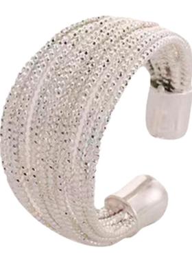 线条戒指女轻奢冷淡风时尚简约开口戒